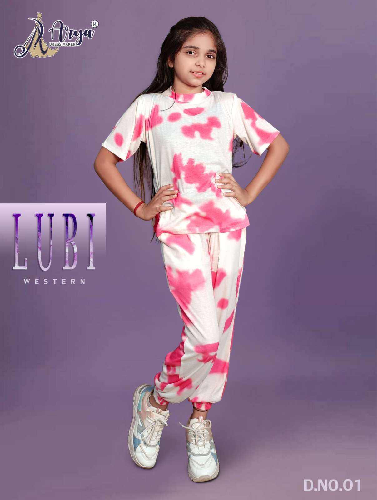 LUBI KIDS BY ARYA DRESS MAKER 01 TO 06 SERIES LYCRA TOP AND PANTS