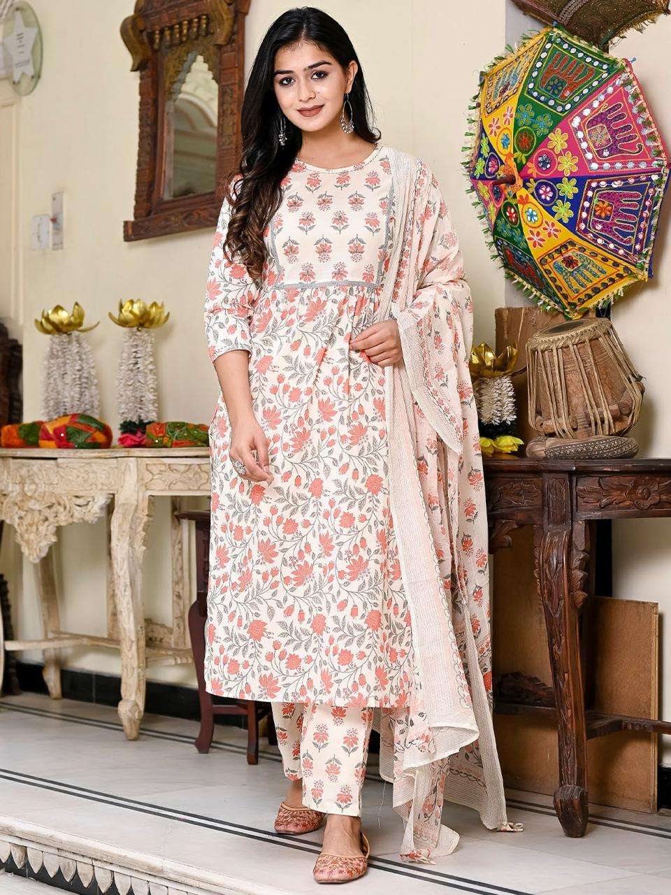 MAISHA VOL-262 BY ASLIWHOLESALE DESIGNER FANCY PURE COTTON DRESS