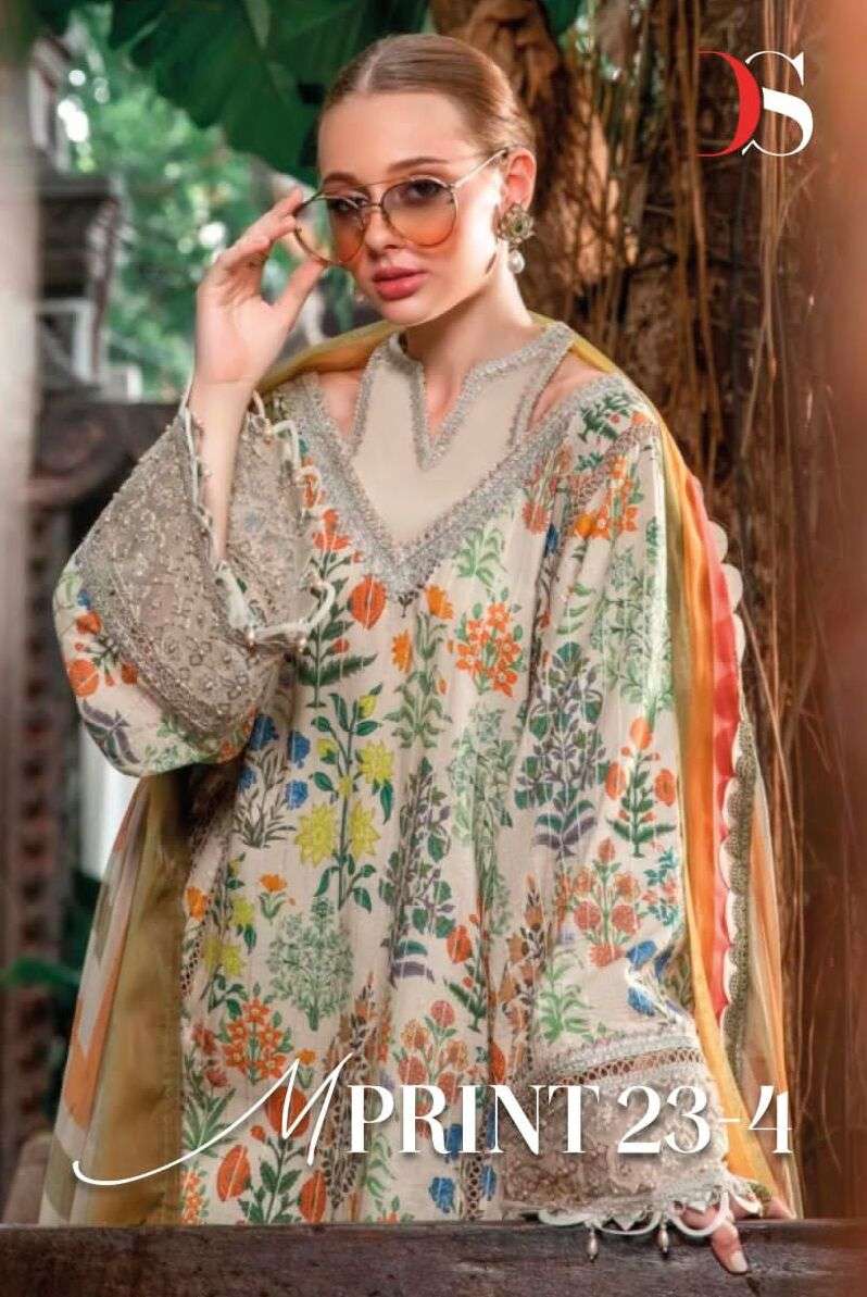 MARIA.B M PRINTS VOL-23-4 BY DEEPSY SUITS 3361 TO 3368 SERIES COTTON DRESSES