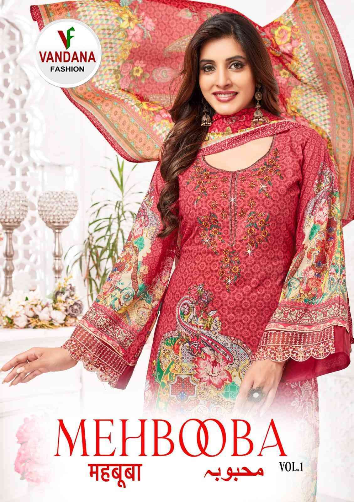 MEHBOOBA VOL-01 BY VANDANA FASHION 1001 TO 1008 SERIES COTTON DRESSES