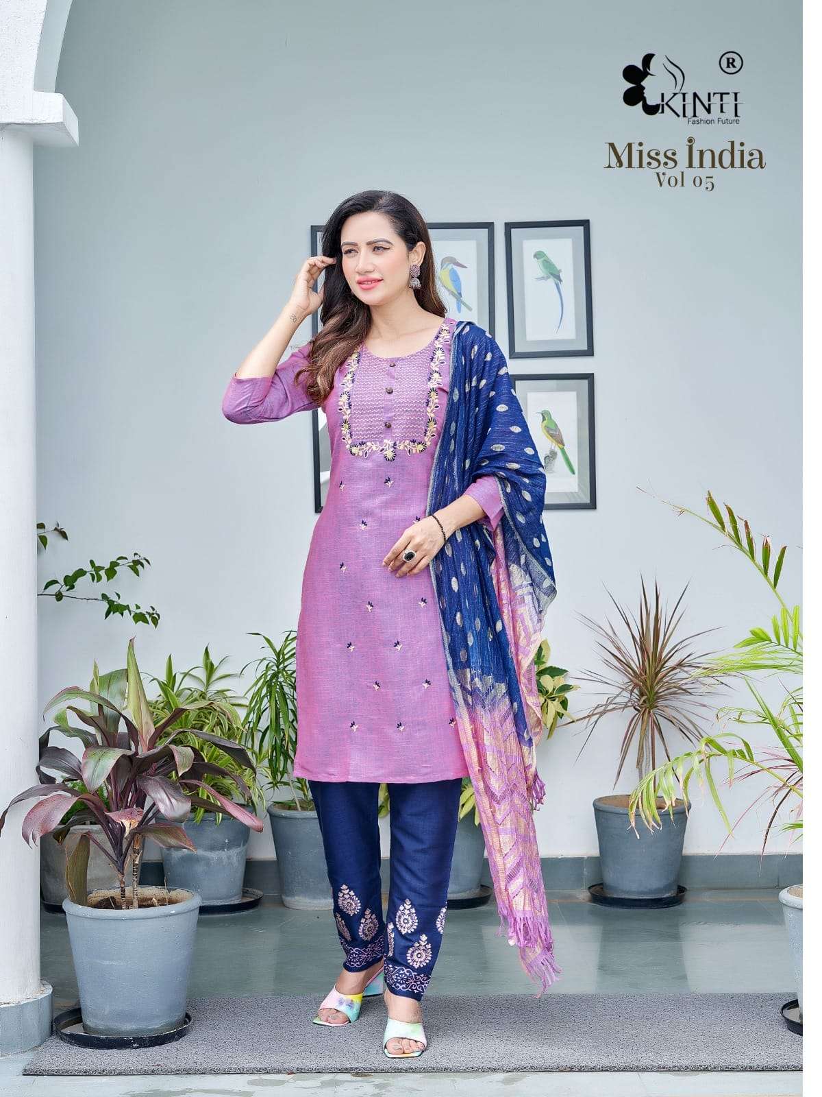 MISS INDIA VOL-5 BY KINTI 1001 TO 1008 SERIES RAYON STITCHED DRESSES