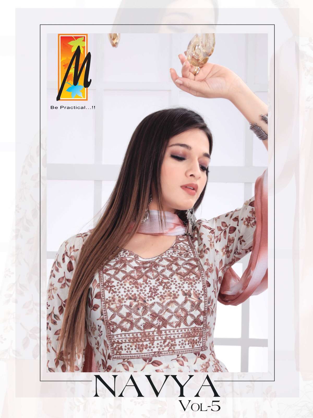 NAVYA VOL-5 BY MASTER 1001 TO 1008 SERIES TWO TONE PRINT DRESSES