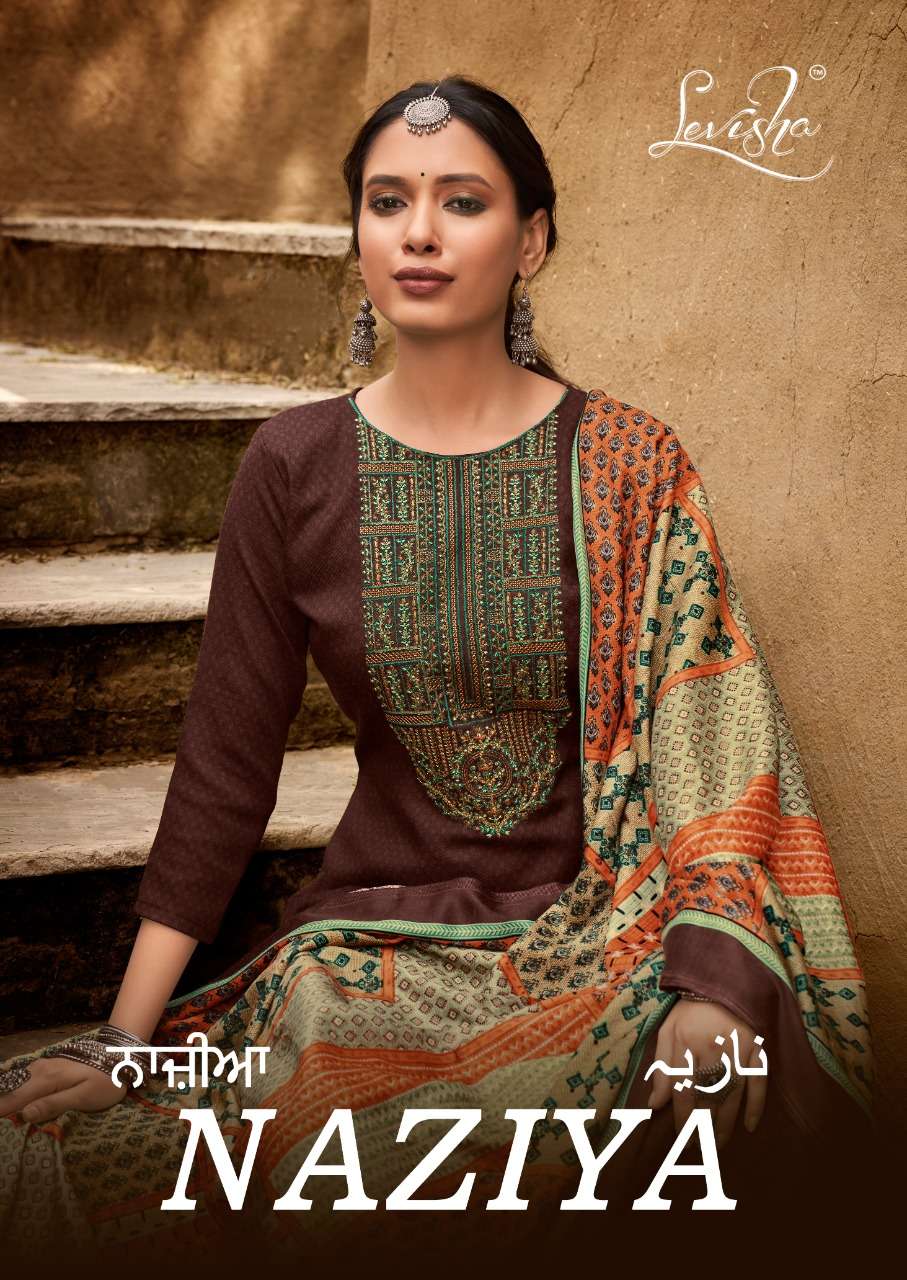 NAZIYA BY LEVISHA 1013 TO 1020 SERIES PASHMINA EMBROIDERY DRESSES