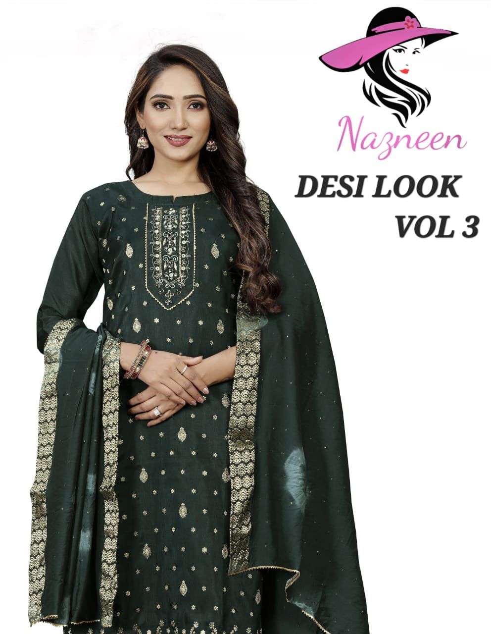 NAZNEEN DESI LOOK VOL-3 BY ASLIWHOLESALE DESIGNER MUSLIN COTTON DRESSES