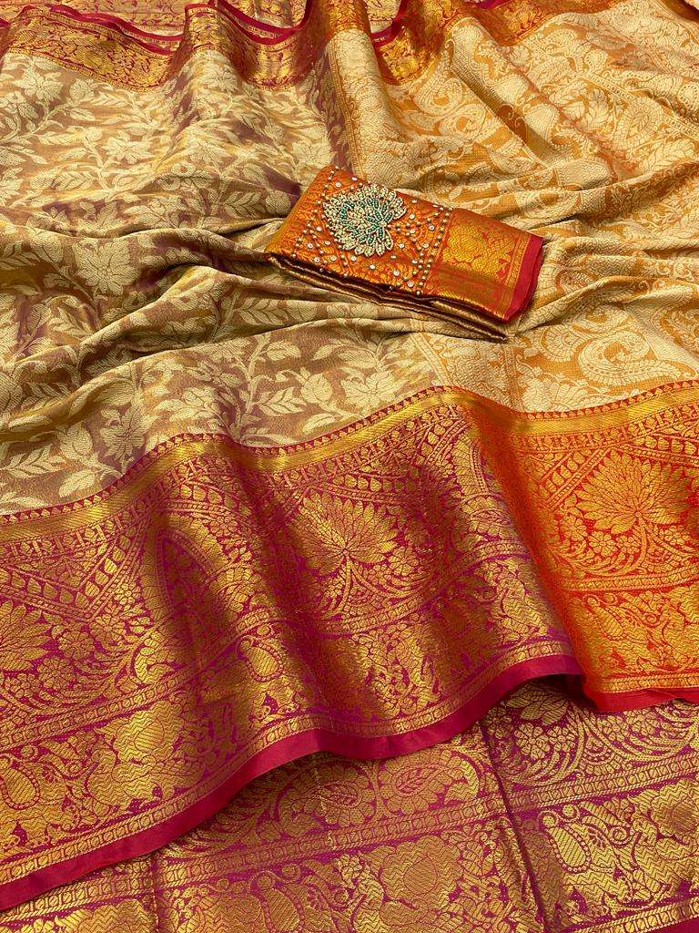 NETRA SILK-14 BY ASLIWHOLESALE DESIGNER TISSUE SOFT SILK SAREES