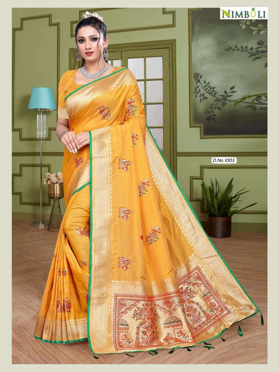 NIMBOLI MIX BY ASLIWHOLESALE DESIGNER SOFT BANARASI SILK WEAVING SAREES