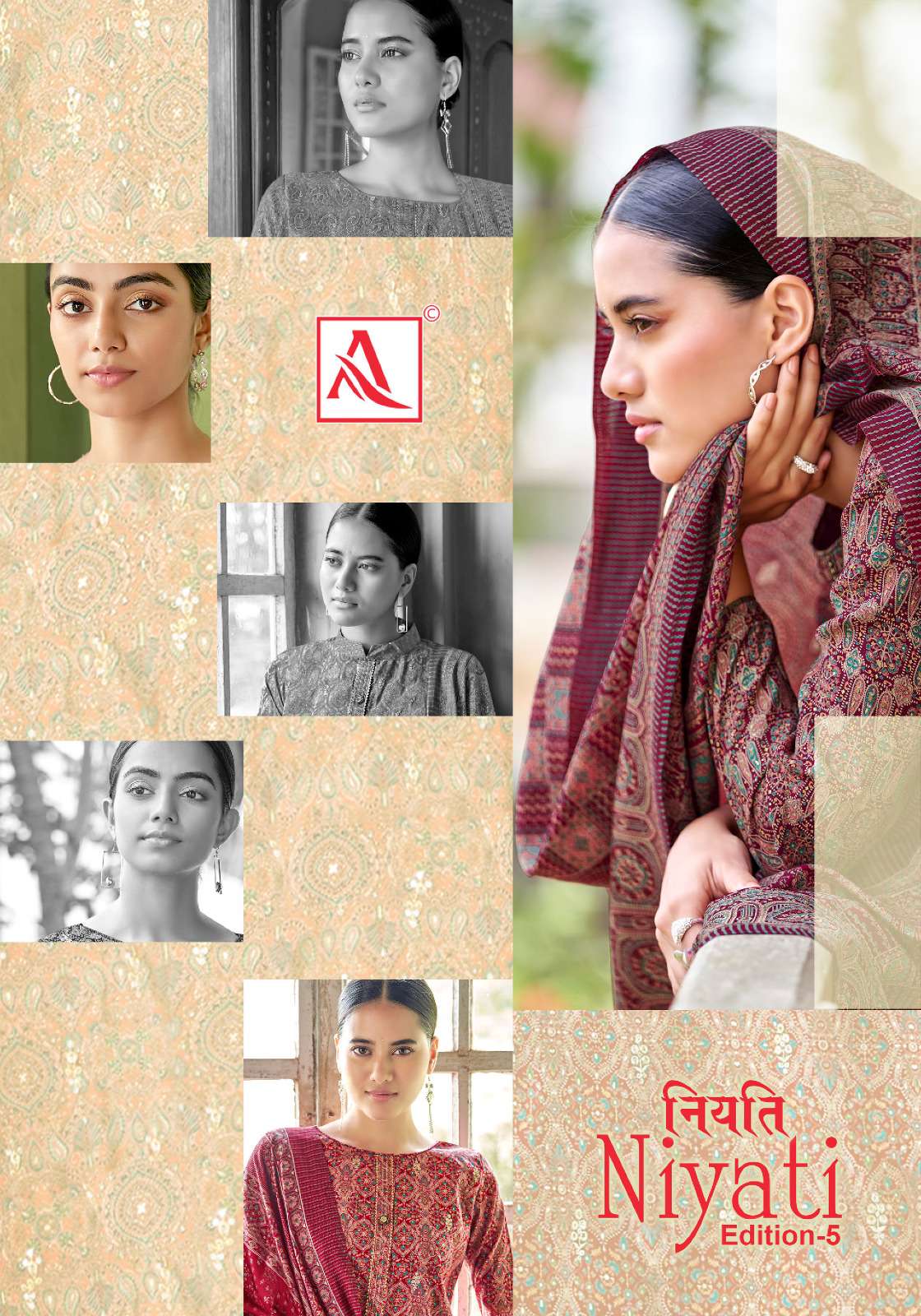 NIYATI VOL-5 BY ALOK SUITS 1286-001 TO 1286-008 SERIES CHANDERI EMBROIDERY DRESSES