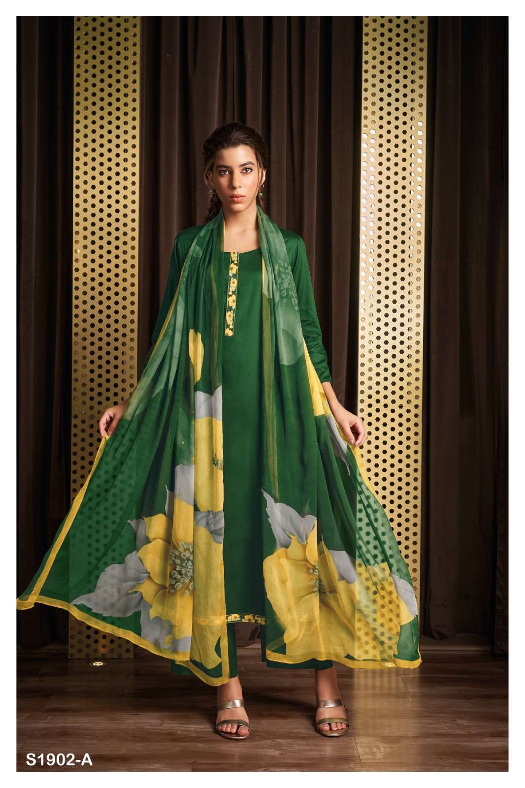 OESHI 1902 BY GANGA FASHIONS PREMIUM COTTON SILK WORK DRESSES