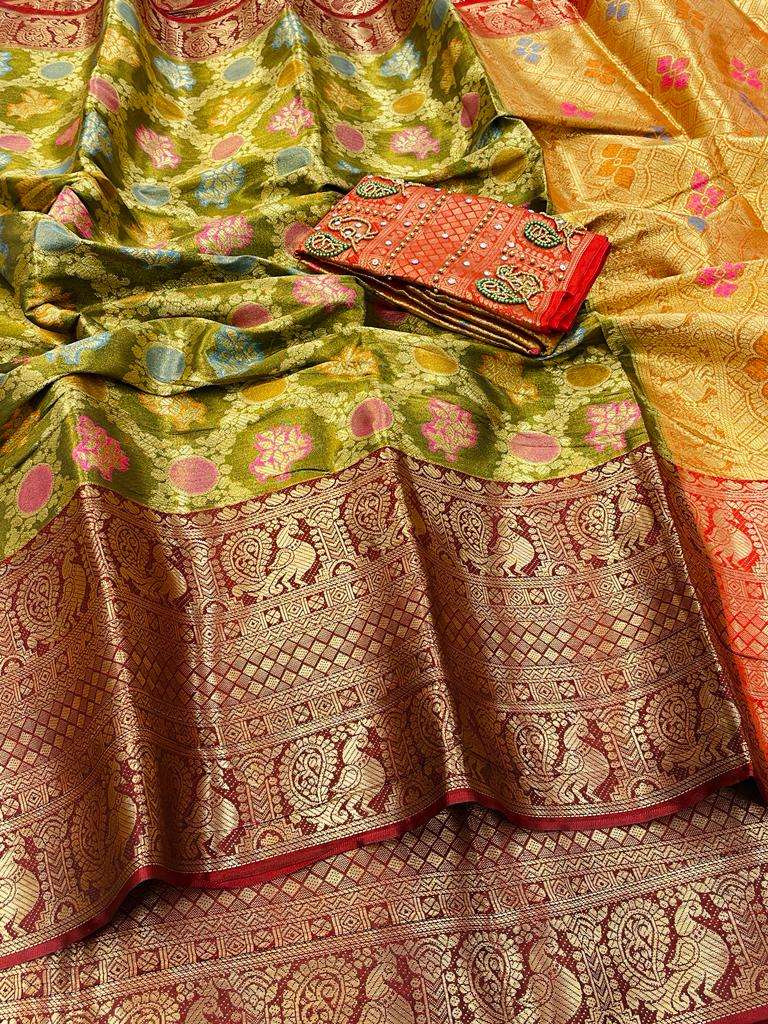 PANCHI SILK BY ASLIWHOLESALE DESIGNER SOFT TISSUE SILK SAREES