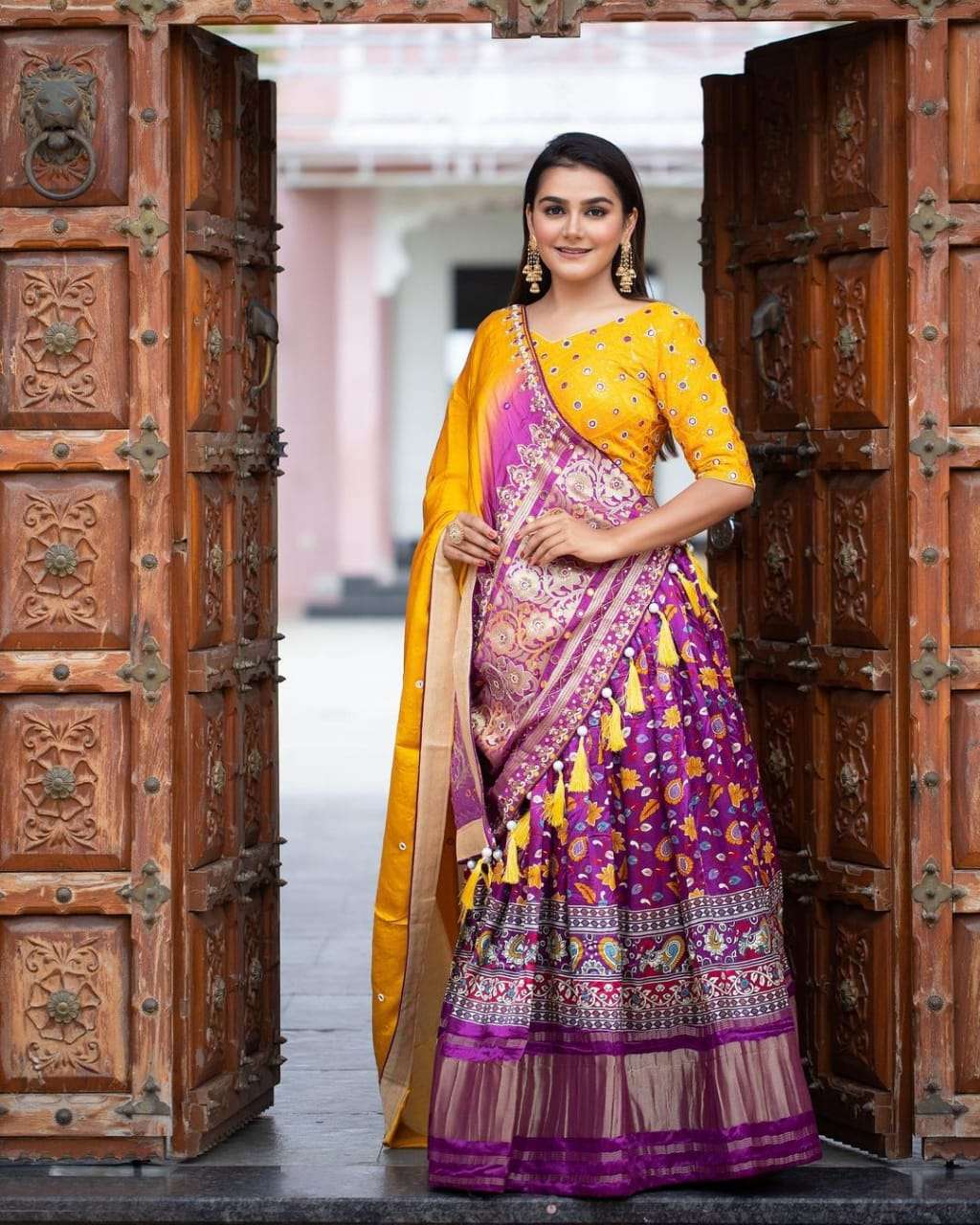 PC-1316 BY ASLIWHOLESALE DESIGNER FANCY CHINON SILK NAVRATRI LEHENGAS