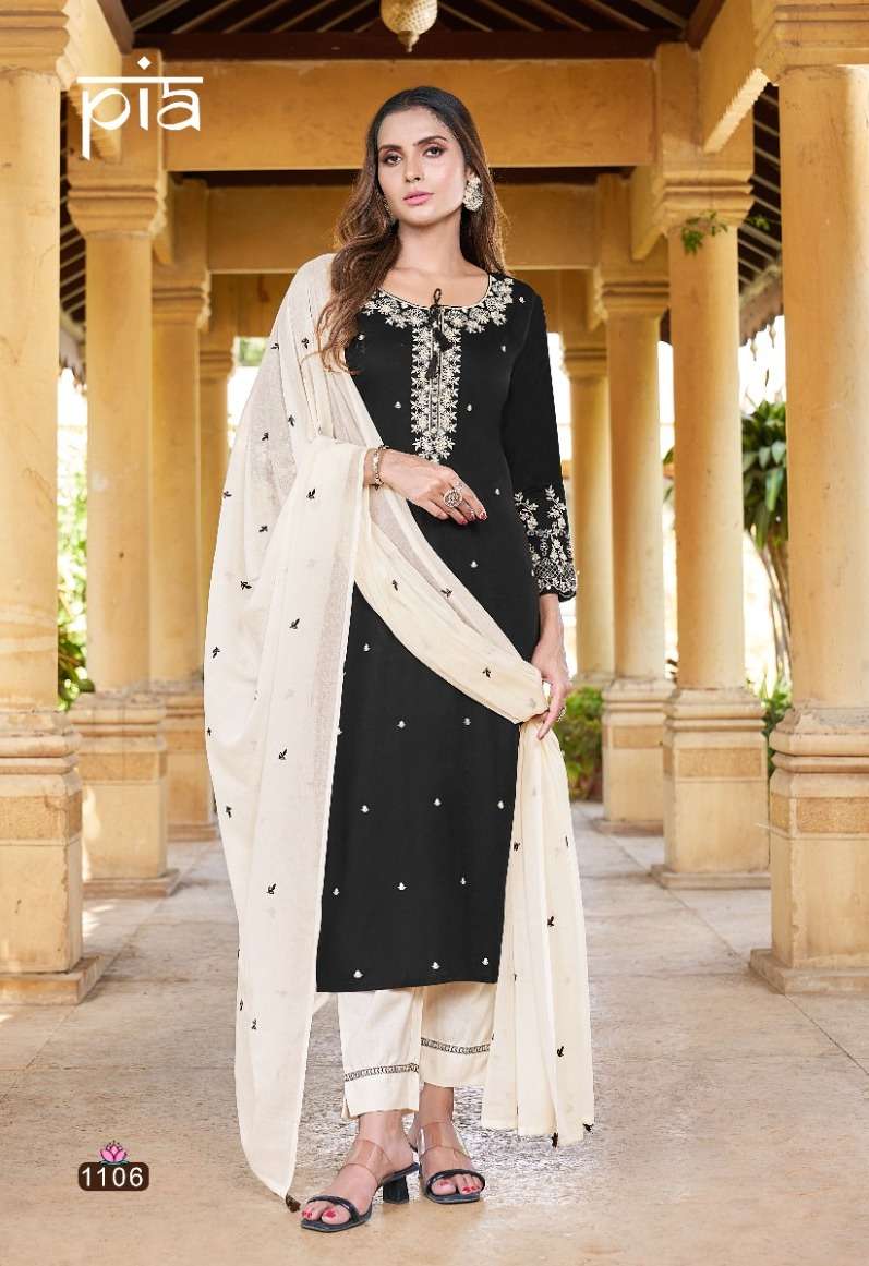 PIA 1106 HIT BY ASLIWHOLESALE FANCY COTTON WITH EMBROIDERY DRESSES