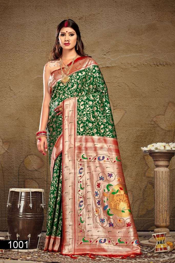 PRASANSA BY BUNAWAT 1001 TO 1006 SERIES PAITHANI SILK WORK SAREES