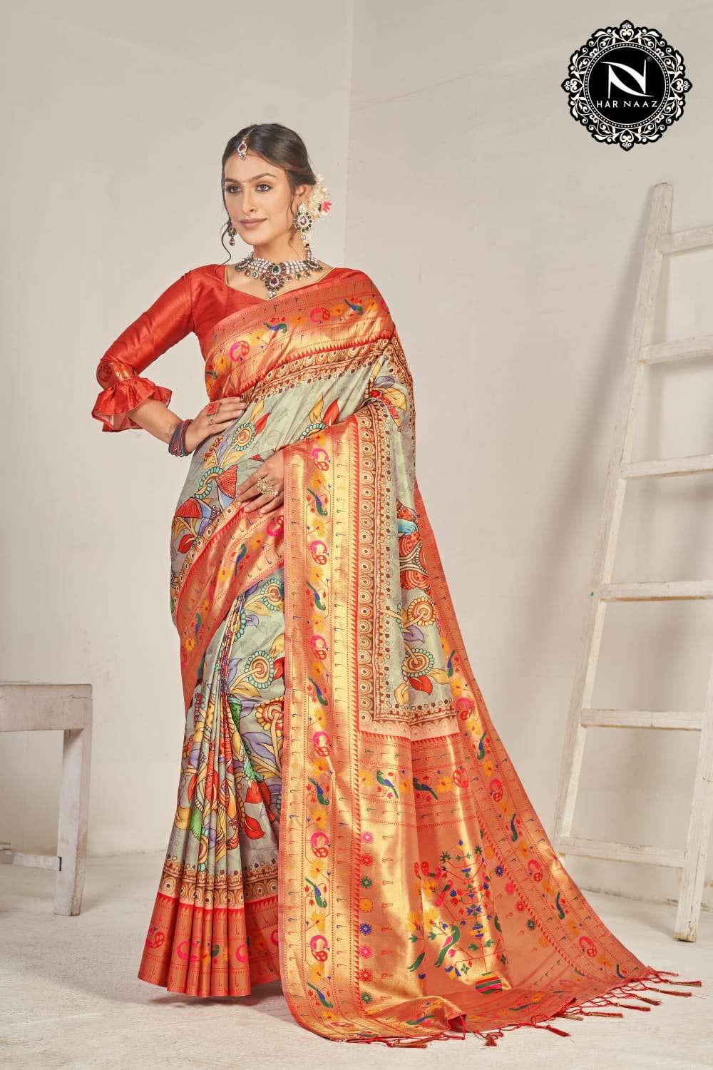 RAJWADI SILK BY ASLIWHOLESALE DESIGNER SOFT KALAMKARI SILK SAREES