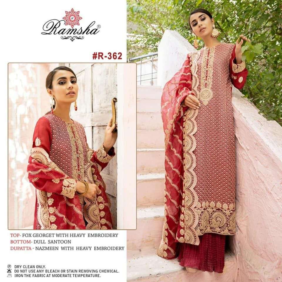 RAMSHA SALE COLLECTION BY RAMSHA GEORGETTE EMBROIDERY PAKISTANI DRESSES