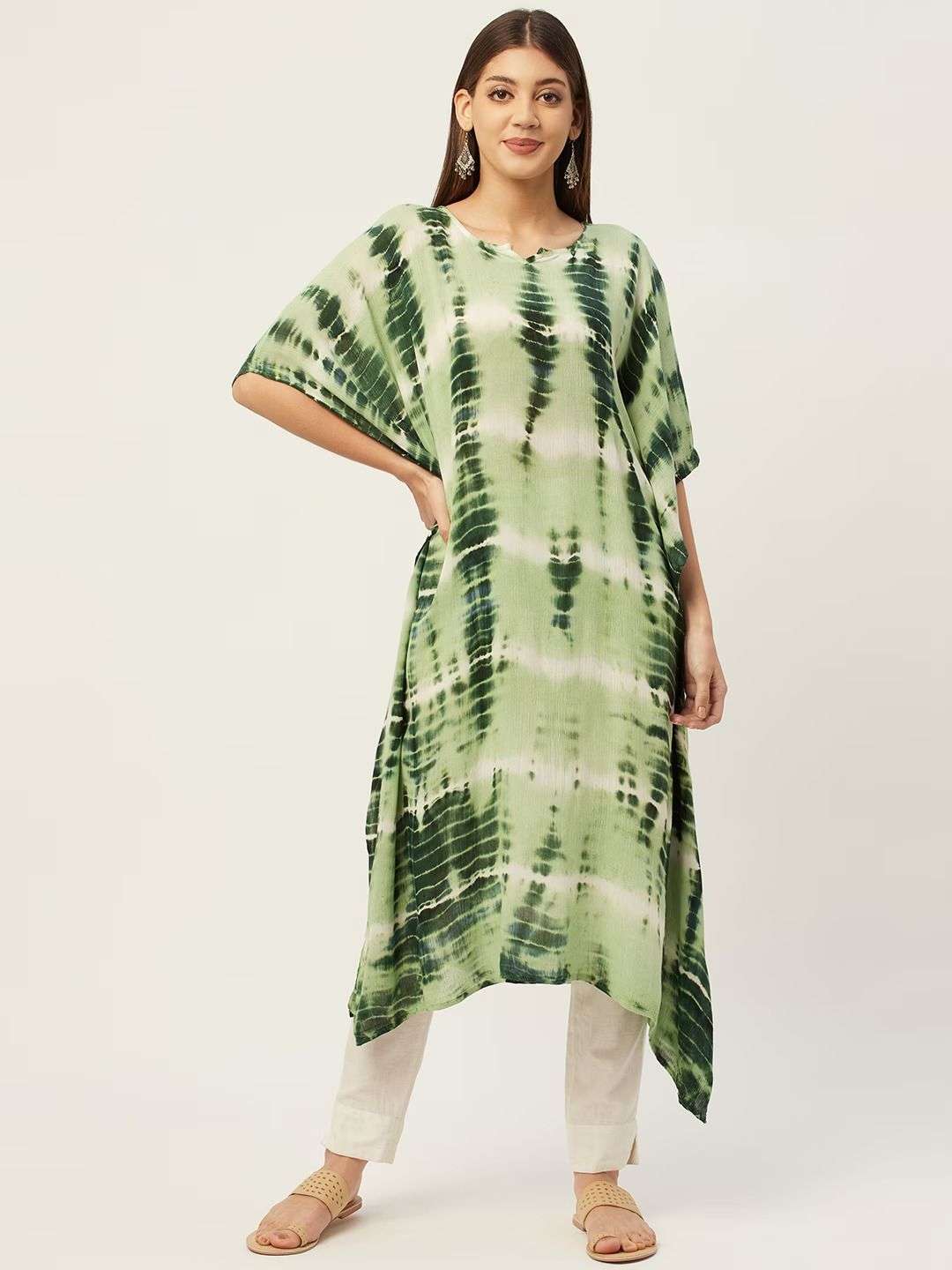 RASHI KAFTAN VOL-47 BY ASLIWHOLESALE DESIGNER RAYON TIE DYED PRINT KAFTAN 