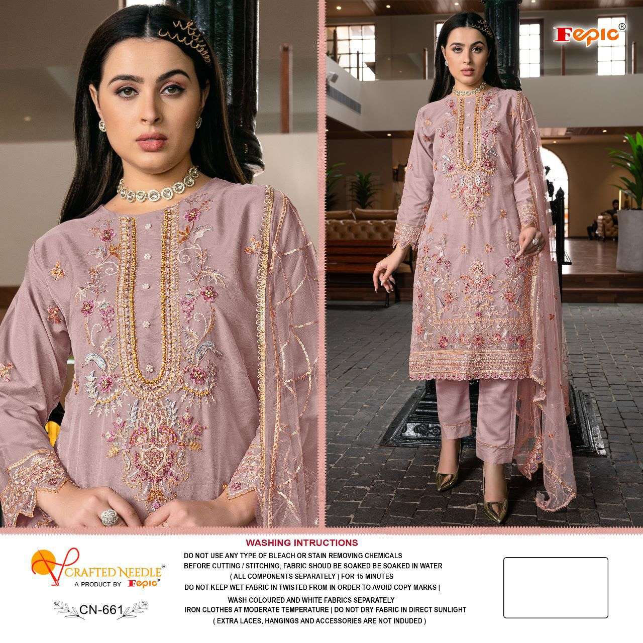 ROSEMEEN CN-661 COLOURS BY FEPIC ORGANZA STICHED PAKISTANI DRESSES