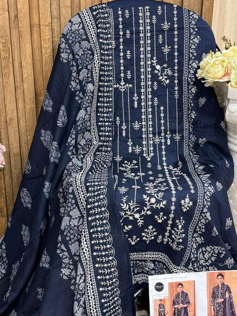 SAHNAZ SELF EMBROIDERY 1109 BY MEHBOOB TEX HEAVY COTTON EMBROIDERED DRESS