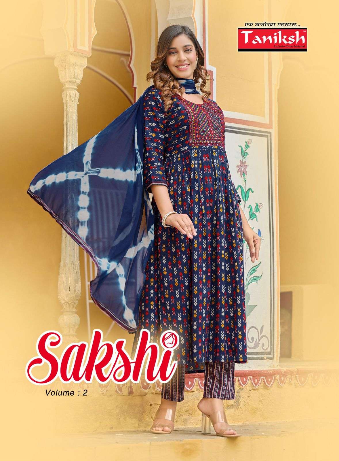 SAKSHI VOL-2 BY TANIKSH 101 TO 108 SERIES DESIGNER COTTON STITCHED DRESSES