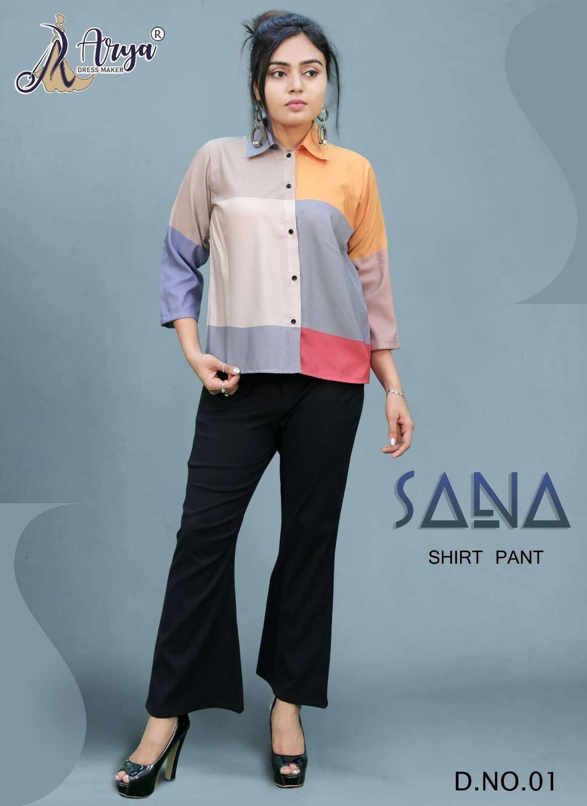 SANA BY ARYA DRESS MAKER 01 TO 06 SERIES DESIGNER RAYON SHIRT WITH PANTS