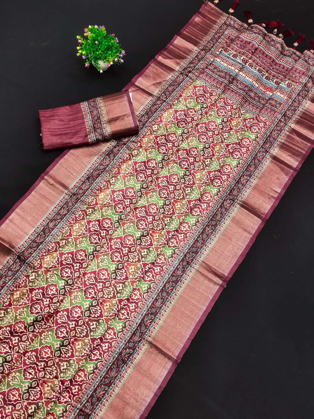 SANGAM SILK BY ASLIWHOLESALE DESIGNER SOFT SILK KALAMKARI SAREES