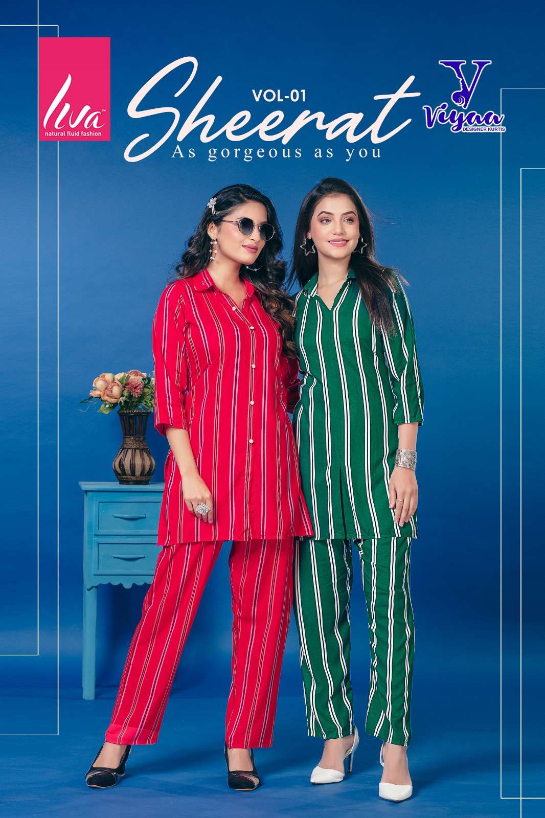 SHEERAT VOL-1 BY VIYAA 101 TO 106 SERIES DESIGNER RAYON CO-ORD SETS