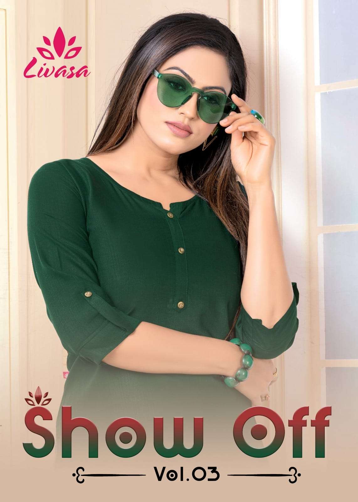 SHOW OFF VOL-3 BY LIVASA 301 TO 310 SERIES DESIGNER RAYON KURTIS