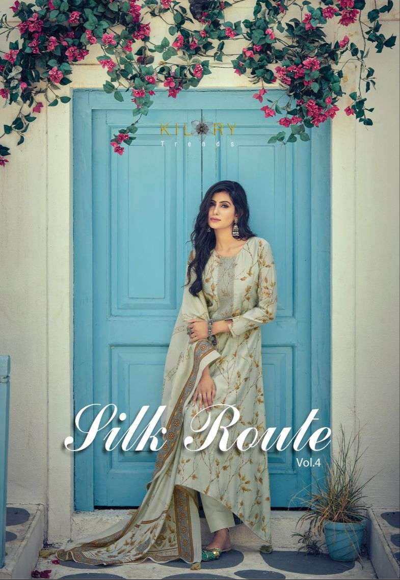 SILK ROUTE VOL-4 BY KILORY TRENDZ 661 TO 668 SERIES VISCOSE WORK DRESSES