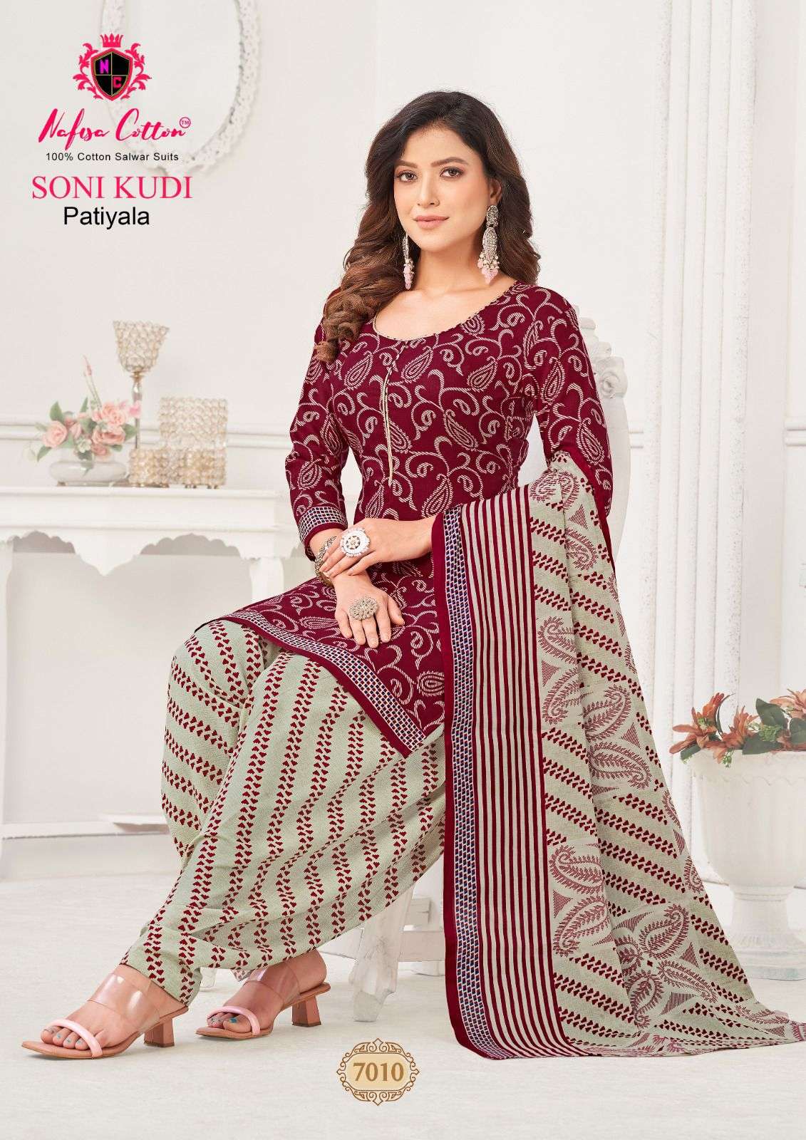 SONI KUDI VOL-07 BY NAFISA COTTON 7001 TO 7010 SERIES COTTON PRINT DRESSES