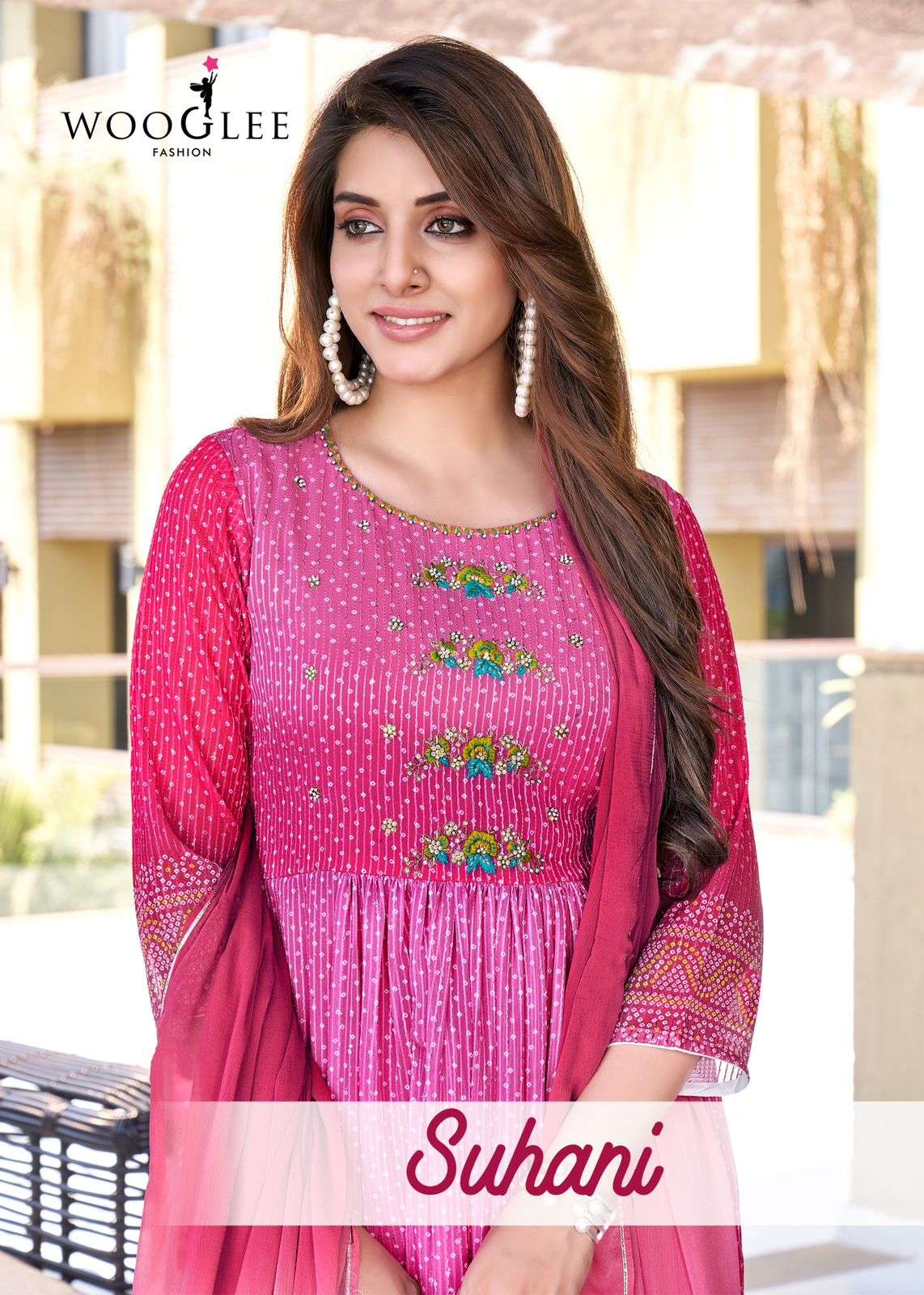 SUHANI BY WOOGLEE 1001 TO 1006 SERIES HEAVY GEORGETTE DIGITAL DRESSES 