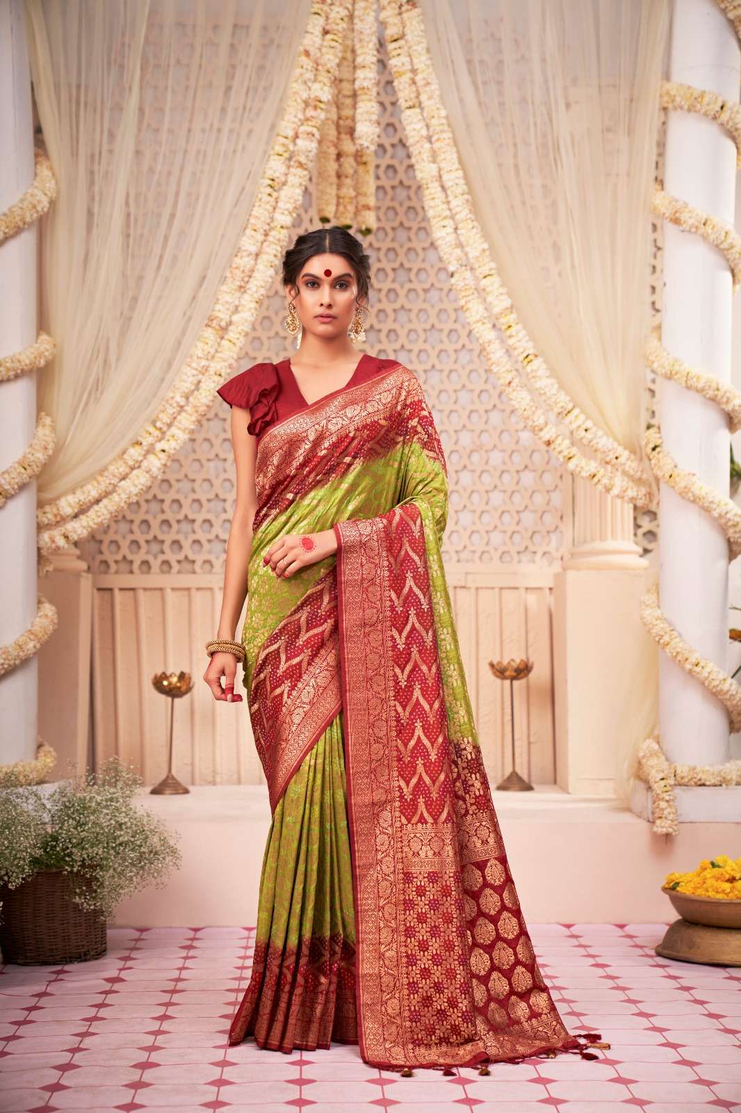 SUKANAYA 580 BY ASLIWHOLESALE FANCY BANDHANI RAW SILK SAREES