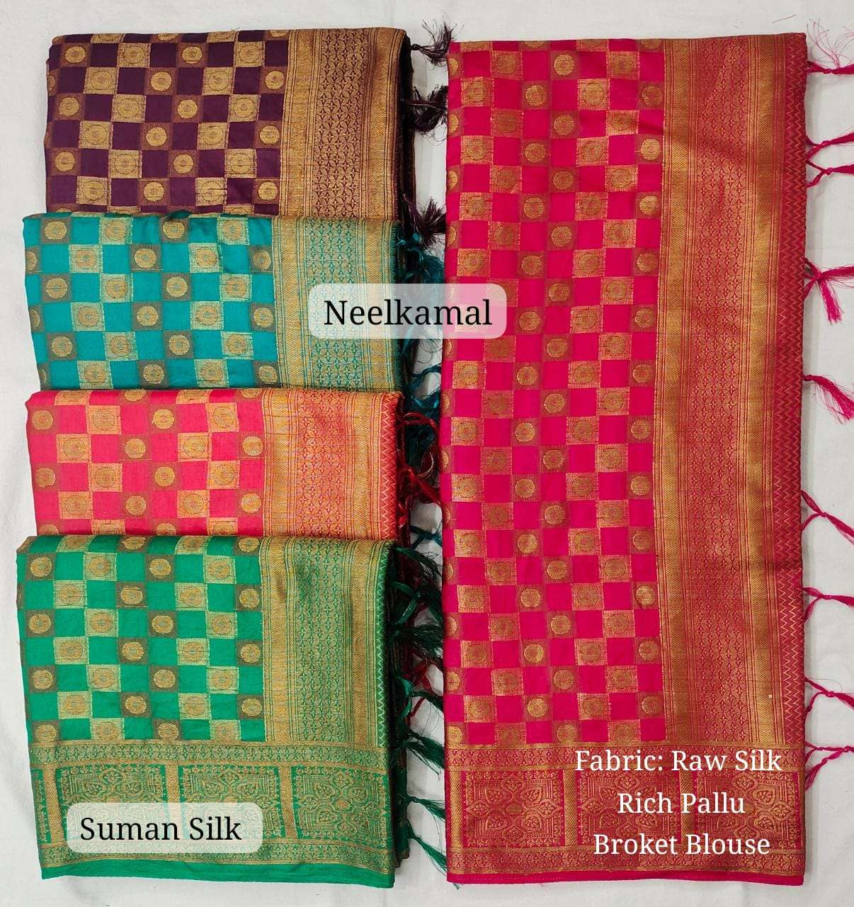 SUMAN SILK-2 BY NEELKAMAL SAREES INDIAN LATEST DESIGNER SILK SAREES