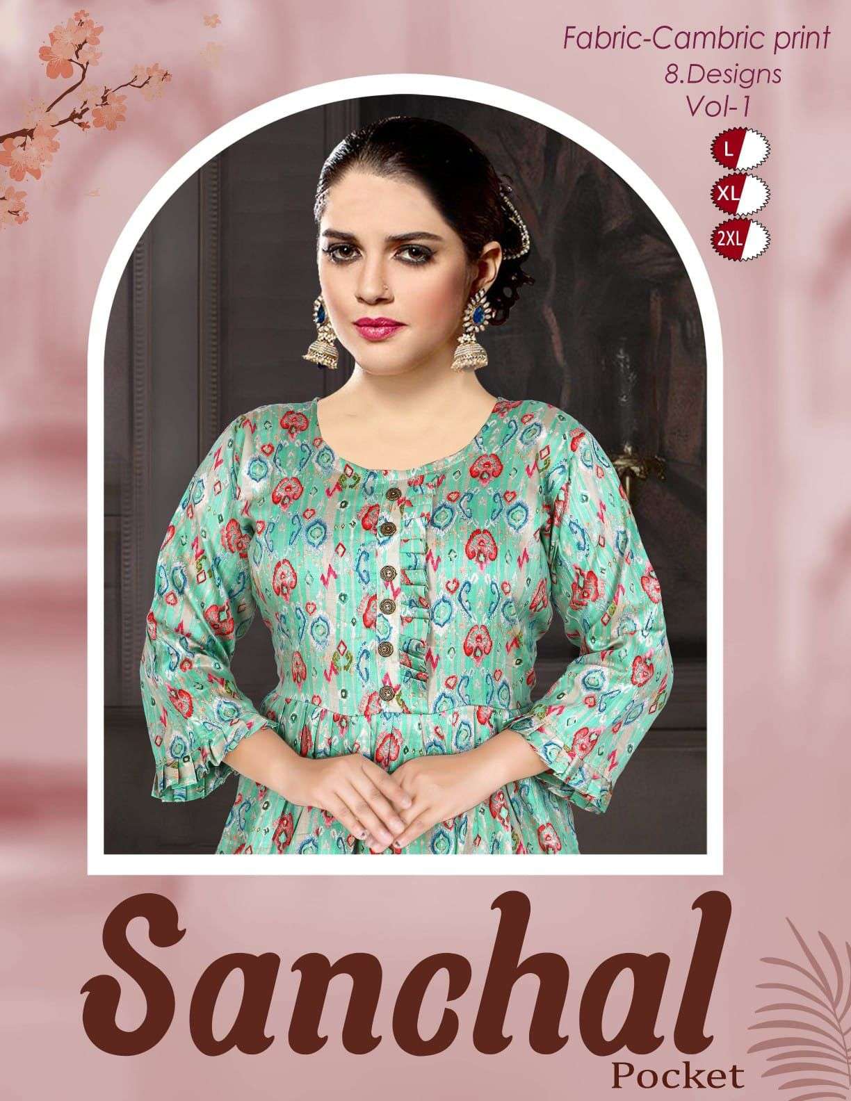 TRENDY SANCHAL BY ASLIWHOLESALE 1001 TO 1008 SERIES FANCY RAYON KURTIS