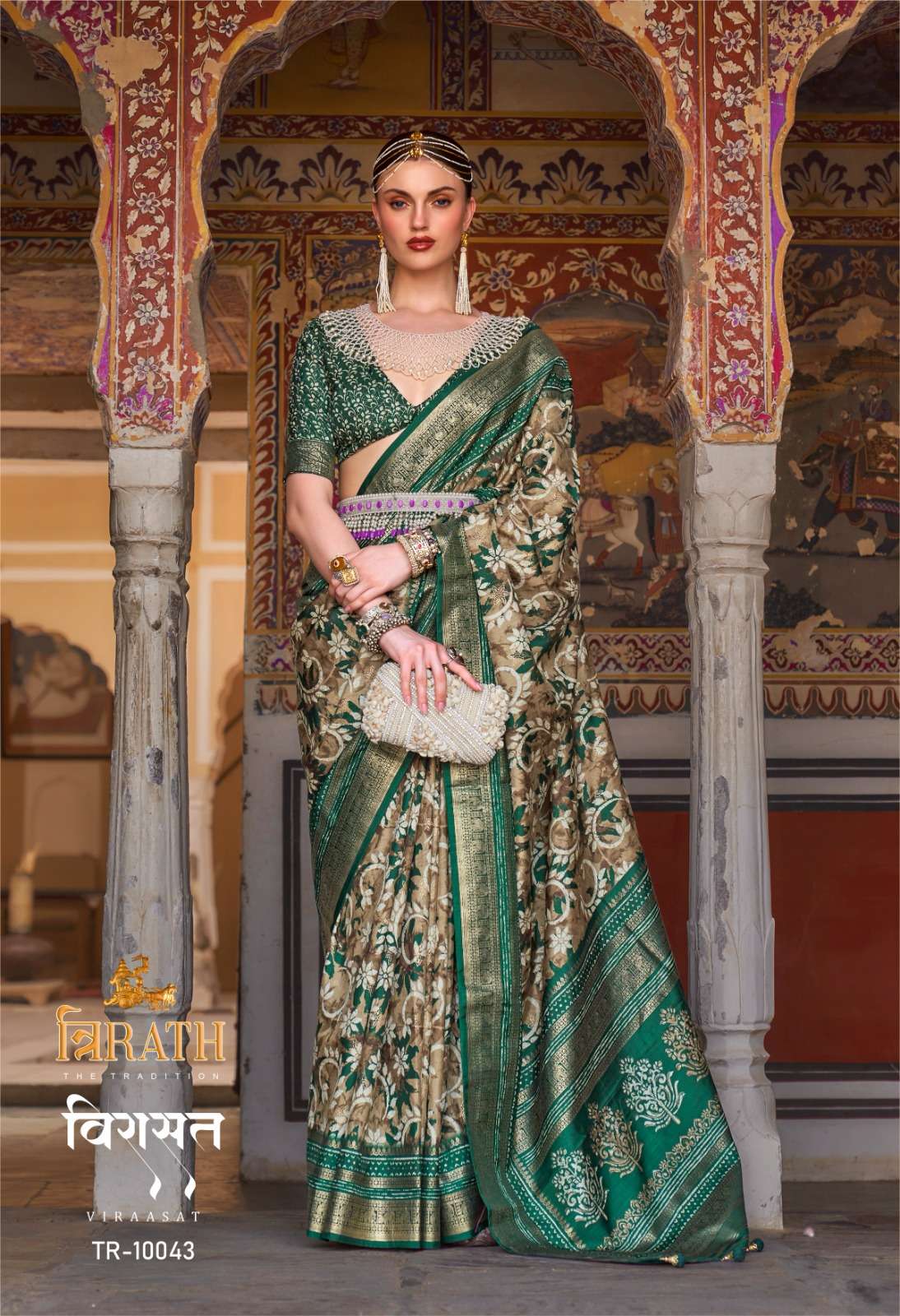 TRIRATH VIRAASAT BY RATH 10043 TO 10054 SERIES SOFT SILK WITH BELT SAREES