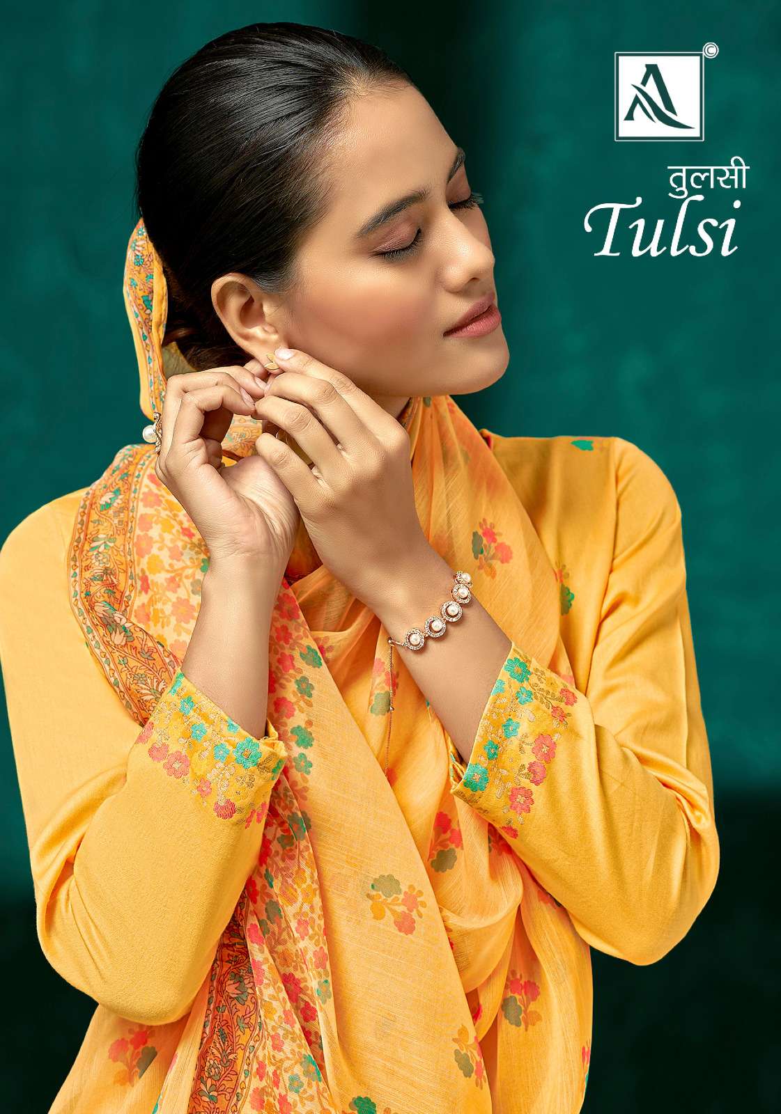 TULSI BY ALOK SUITS 1279-001 TO 1279-005 SERIES COTTON EMBROIDERY DRESSES