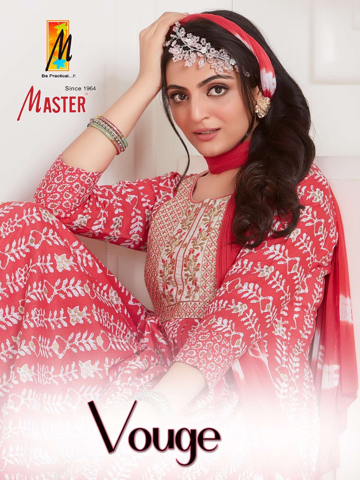 VOUGE BY MASTER 1001 TO 1008 SERIES TWO TONE PRINT DRESSES