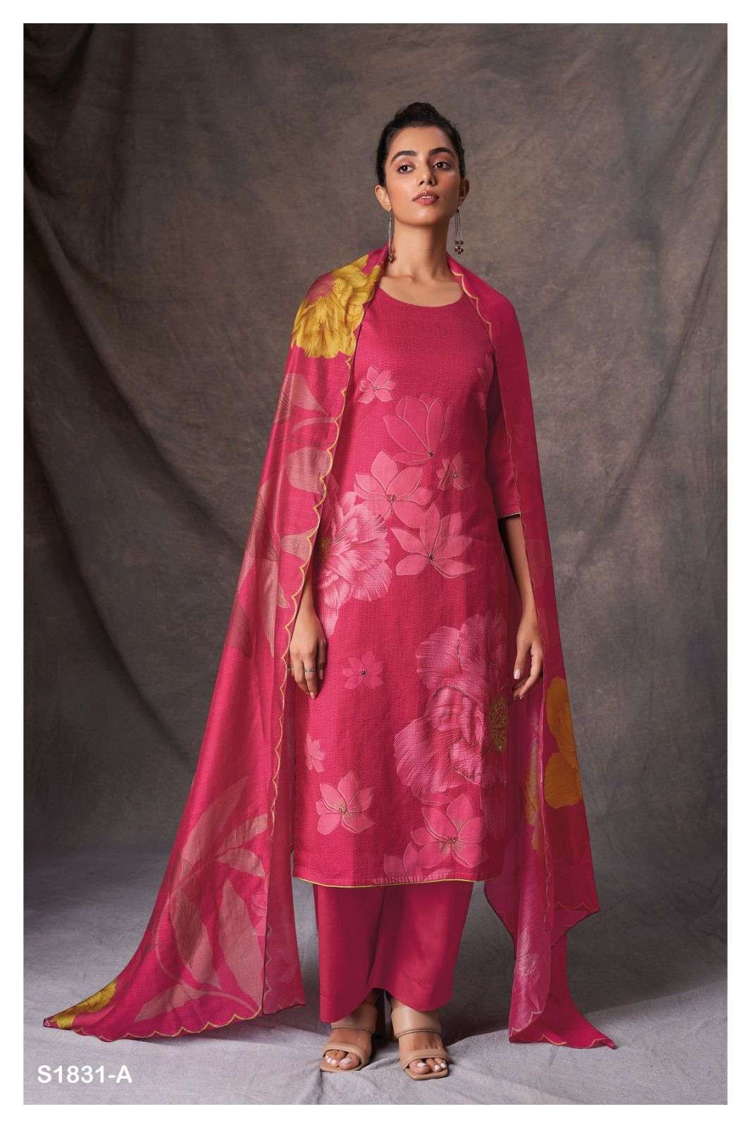 WINNIE 1831 BY GANGA FASHIONS PREMIUM COTTON SILK WORK DRESSES