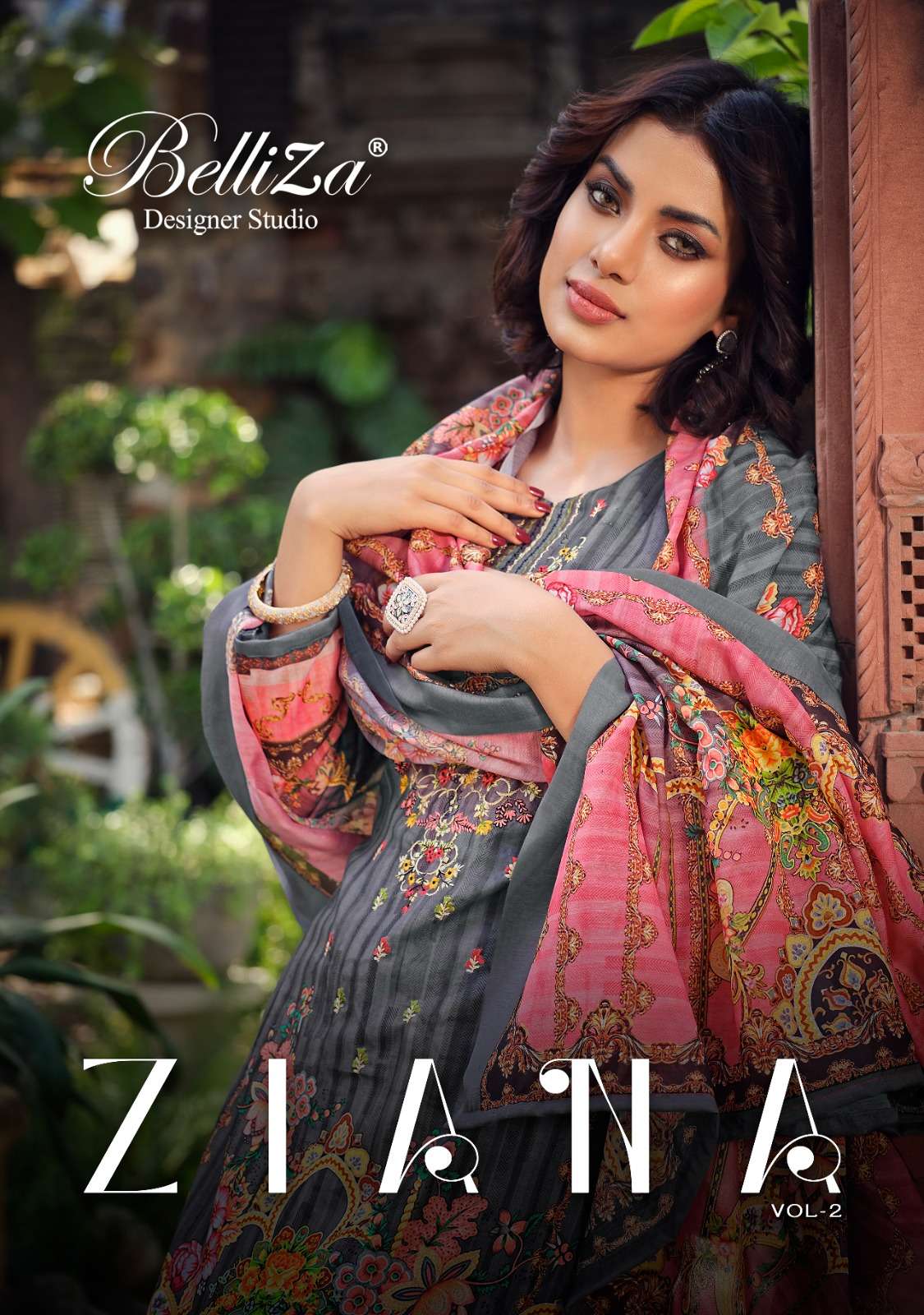 ZIANA VOL-2 BY BELLIZA 781-001 TO 781-008 SERIES COTTON EMBROIDERY DRESSES