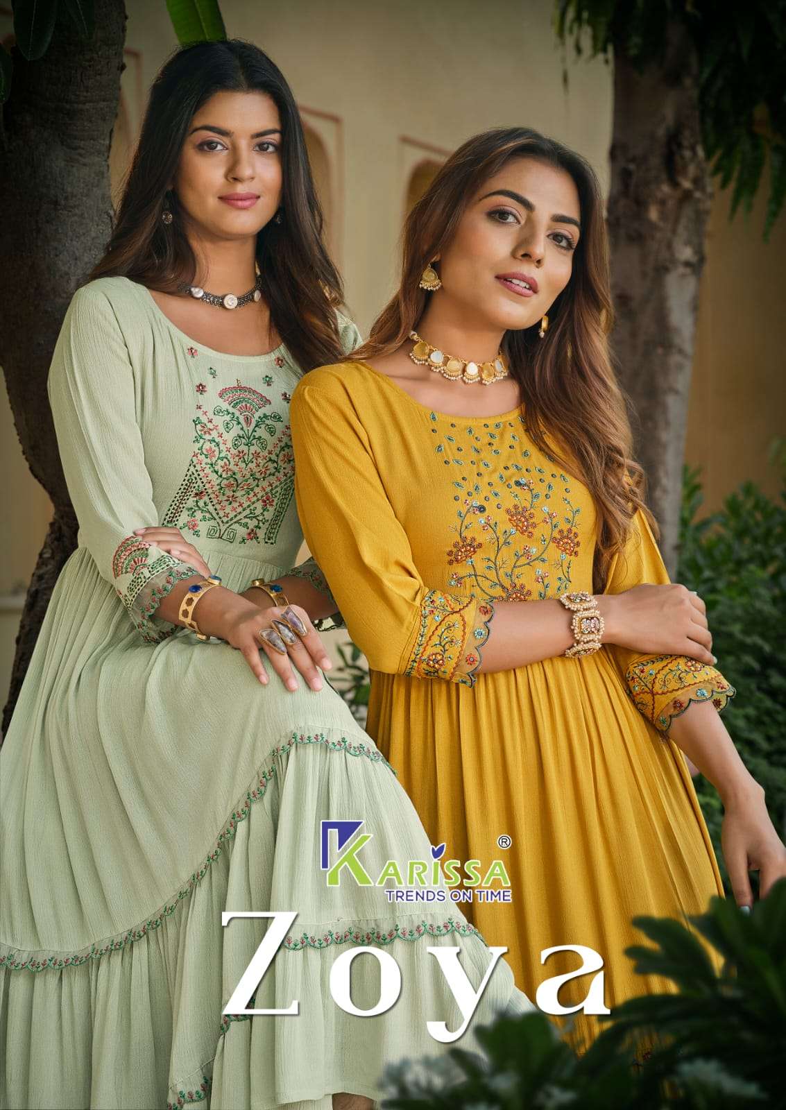 ZOYA BY KARISSA 4001 TO 4004 SERIES DESIGNER RAYON KURTIS