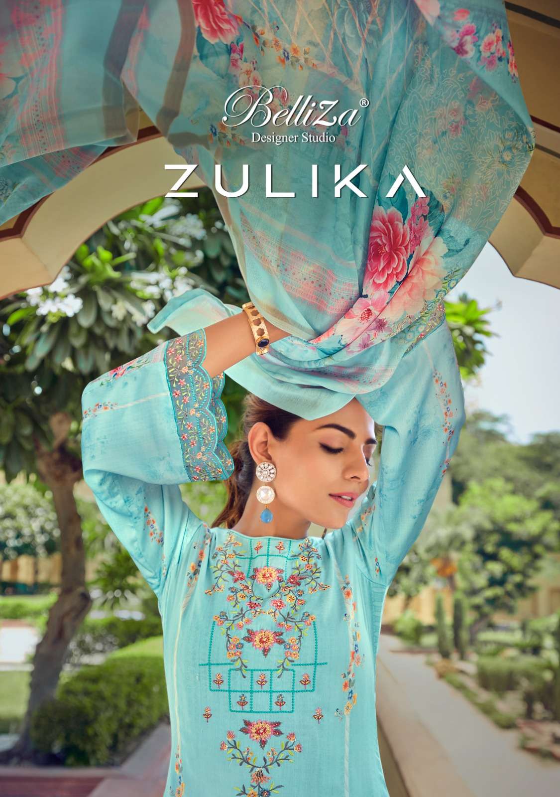 ZULIKA BY BELLIZA 795-001 TO 795-008 SERIES COTTON EMBROIDERY DRESSES