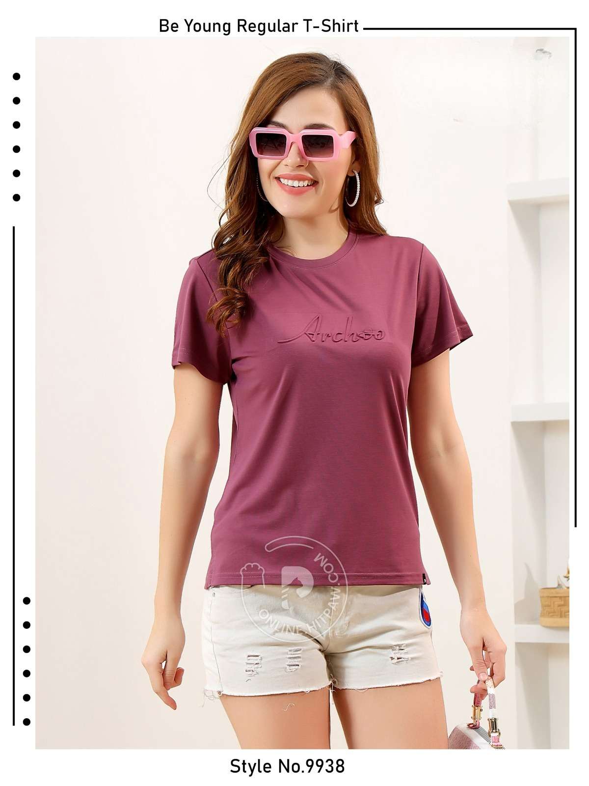 9938 COLOURS BY ASLIWHOLESALE FANCY TENCIL DESIGNER T-SHIRT