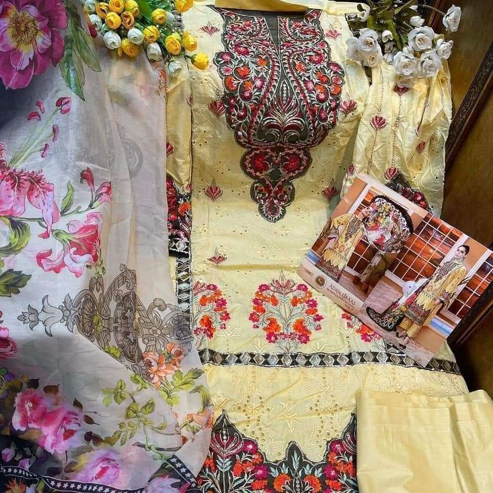 ADAN LIBAAS SCHIFFLI VOL-02 1580 BY SHREE FABS HEAVY COTTON DRESSES