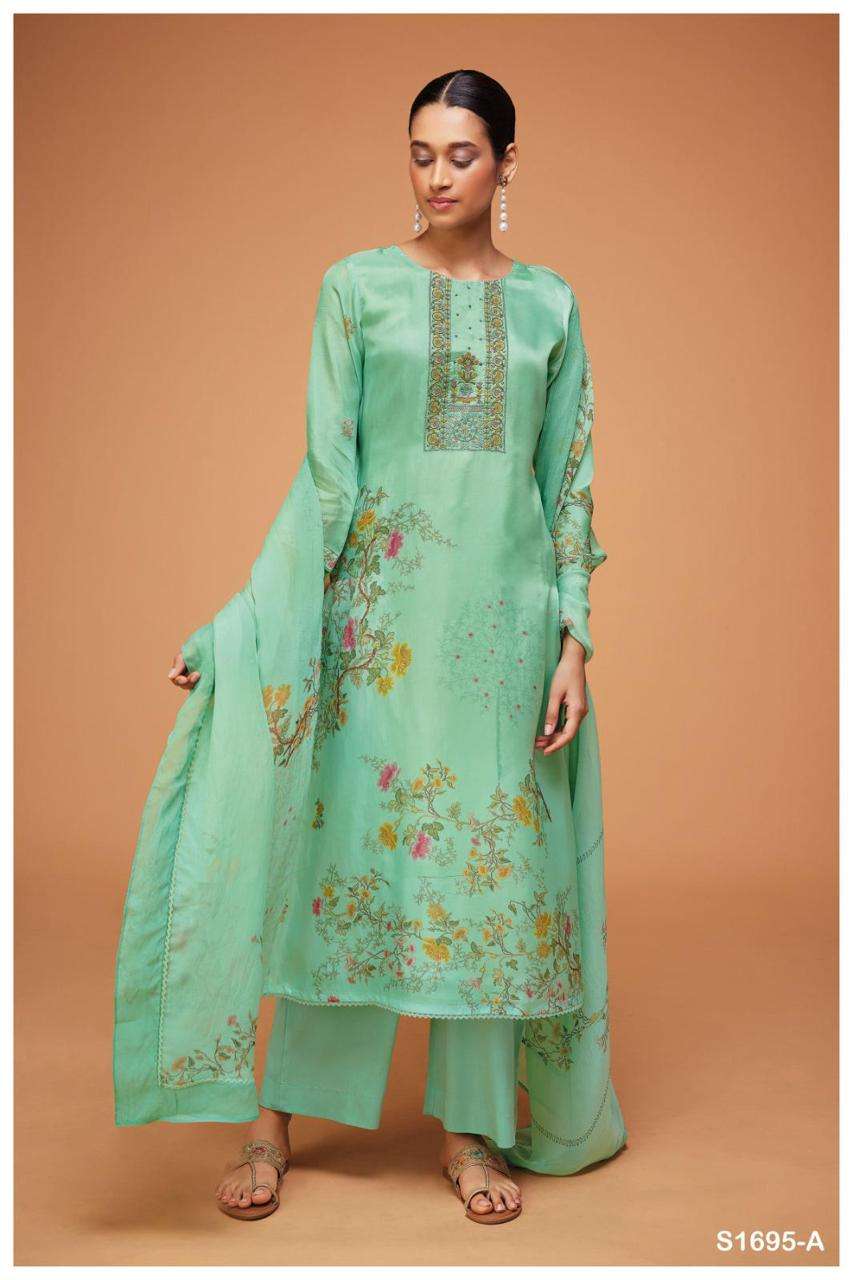 ADELE 1695 BY GANGA FASHIONS HEAVY PREMIUM COTTON SILK PRINTED DRESSES