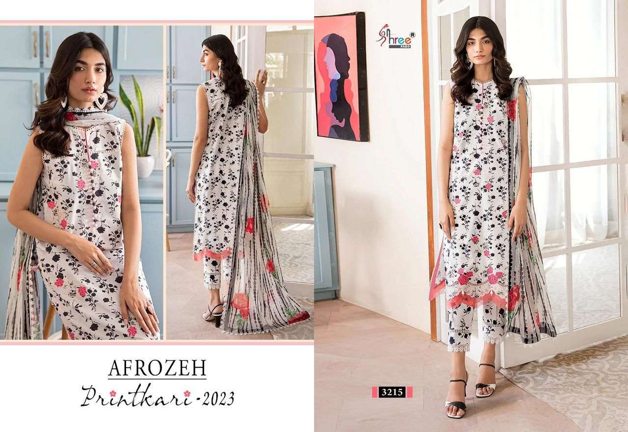 AFROZEH PRINTKARI 3215 BY SHREE FABS HEAVY COTTON PAKISTANI DRESSES