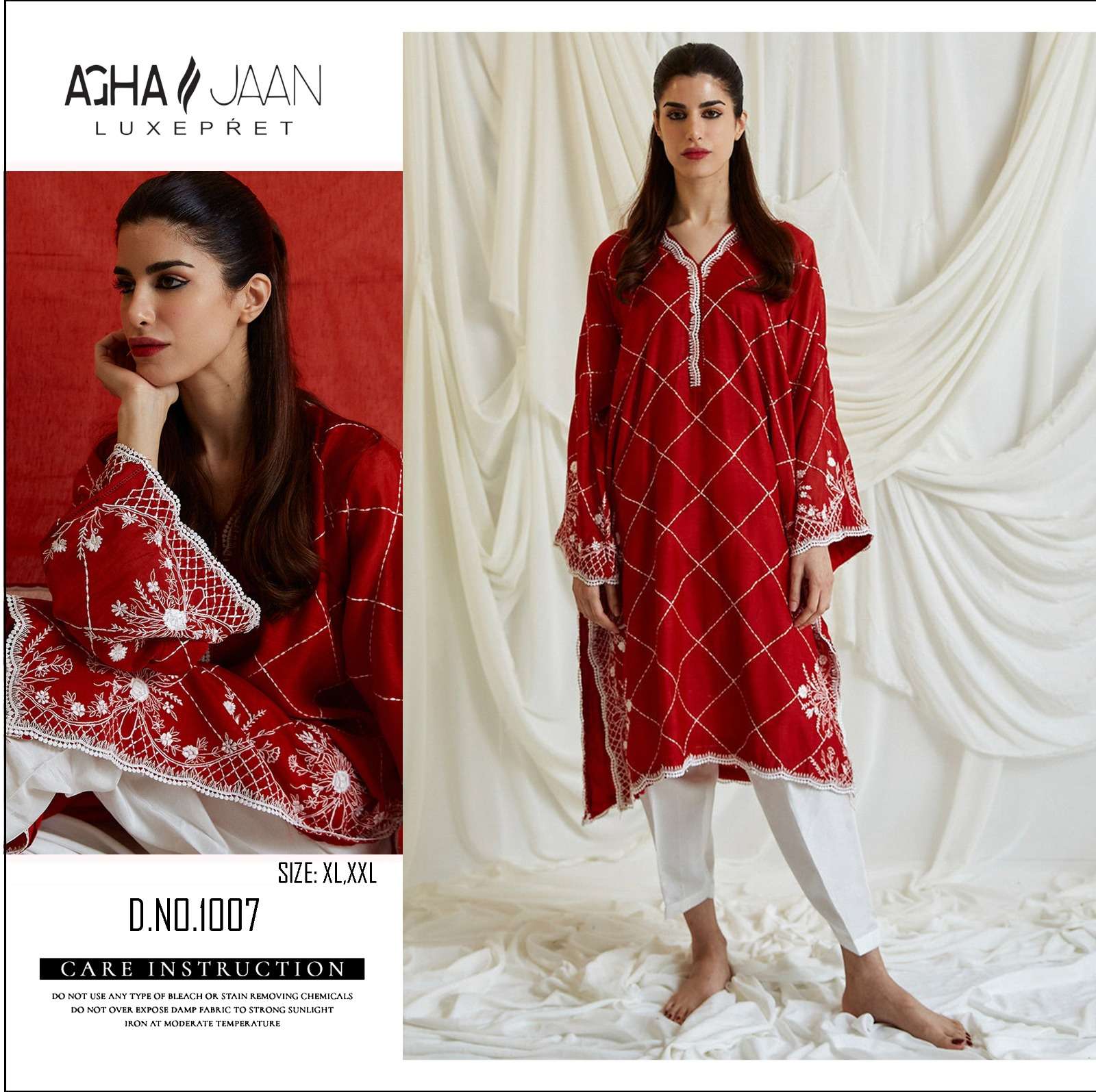 AGAH JAAN 1007 HIT DESIGN BY ASLIWHOLESALE GEORGETTE EMBROIDERY PAKISTANI DRESS