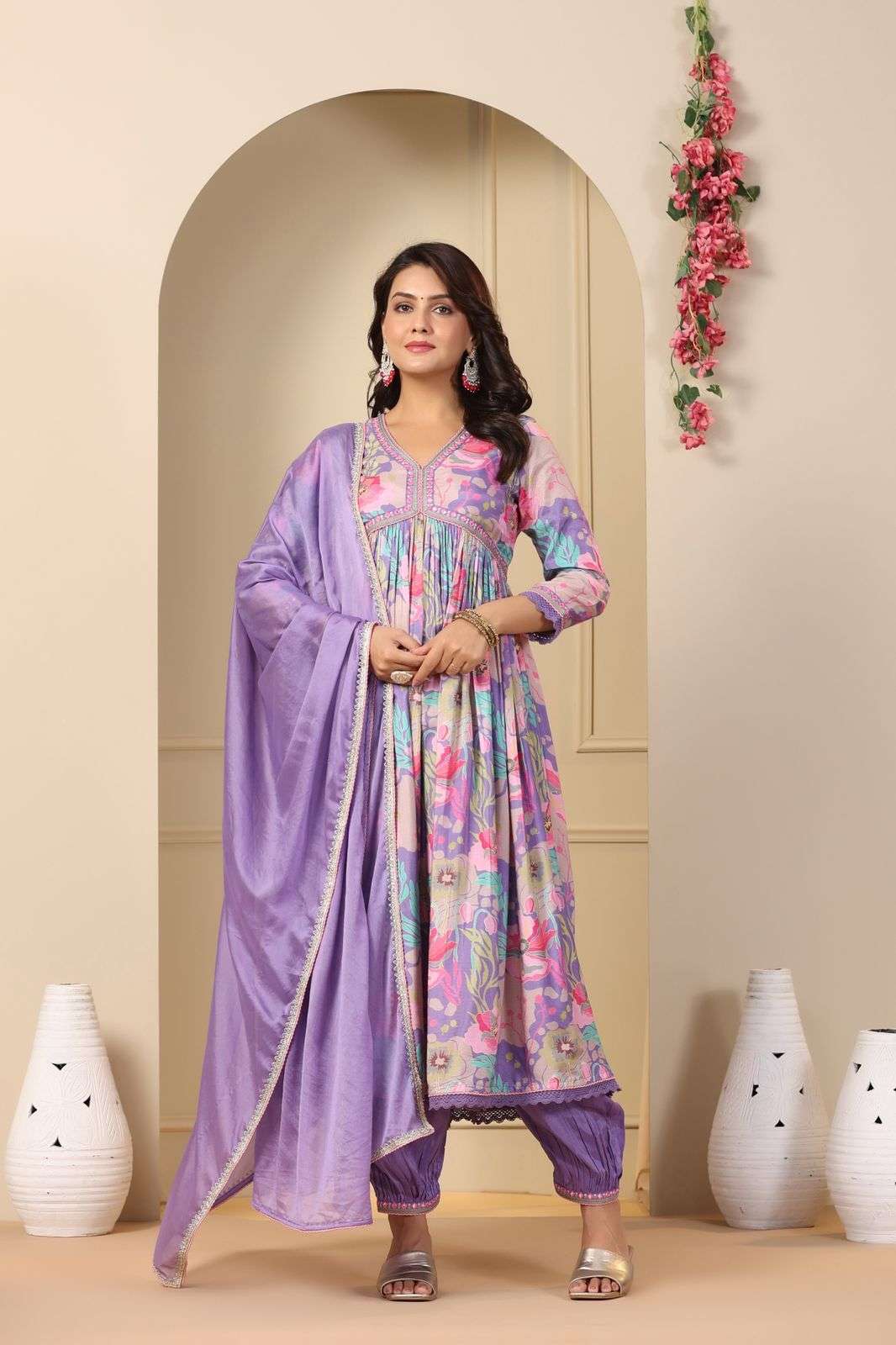 AKS VOL-06 BY ASLIWHOLESALE DESIGNER FACNY MUSLIN WORK DRESSES