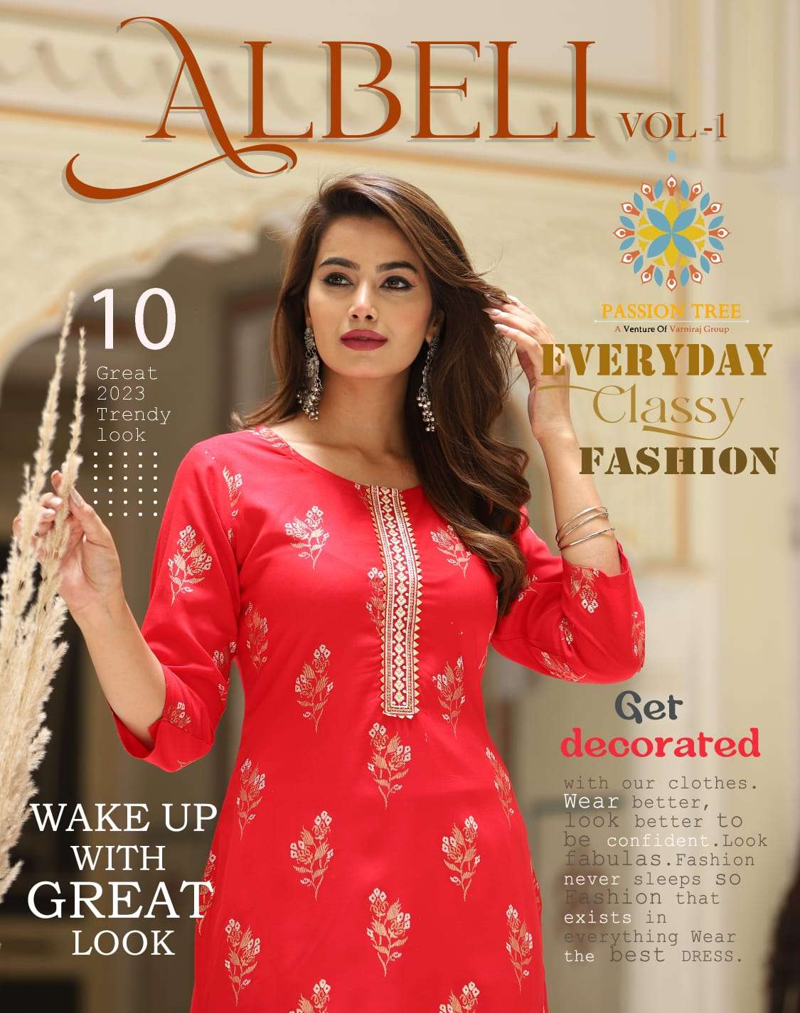 ALBELI VOL-1 BY PASSION TREE 1001 TO 1012 SERIES RAYON PRINT KURTIS