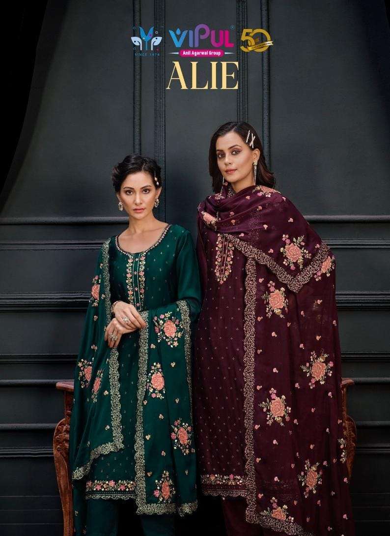 ALIE BY VIPUL 5331 TO 5336 SERIES DESIGNER GEORGETTE EMBROIDERY DRESSES