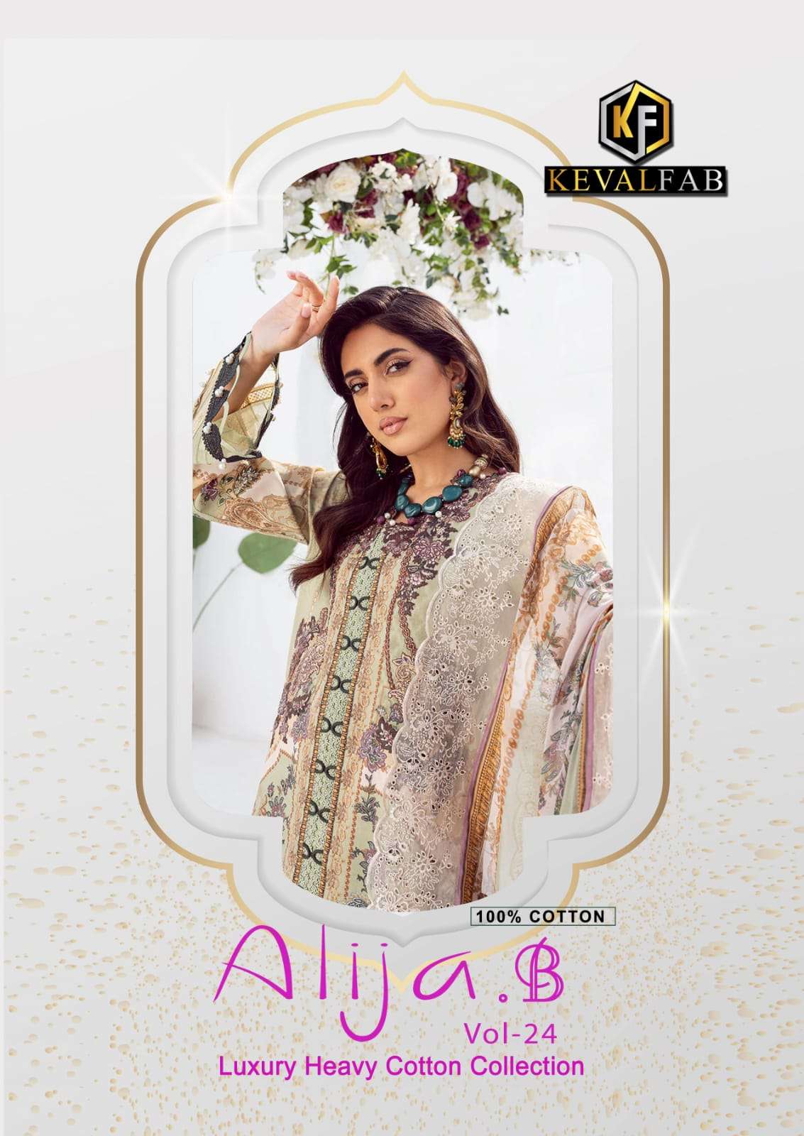 ALIJA.B VOL-24 BY KEVAL FAB 24001 TO 24006 SERIES HEAVY COTTON PRINT DRESSES