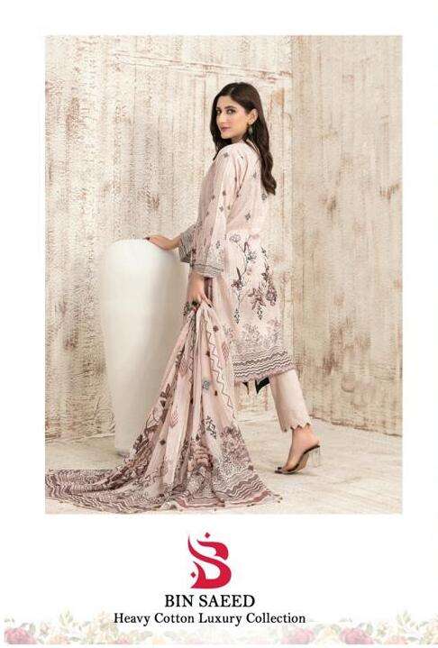 BIN SAEED HEAVY COTTON VOL-2 BY JADE 201 TO 206 SERIES PURE COTTON PRINT PAKISTANI DRESSES