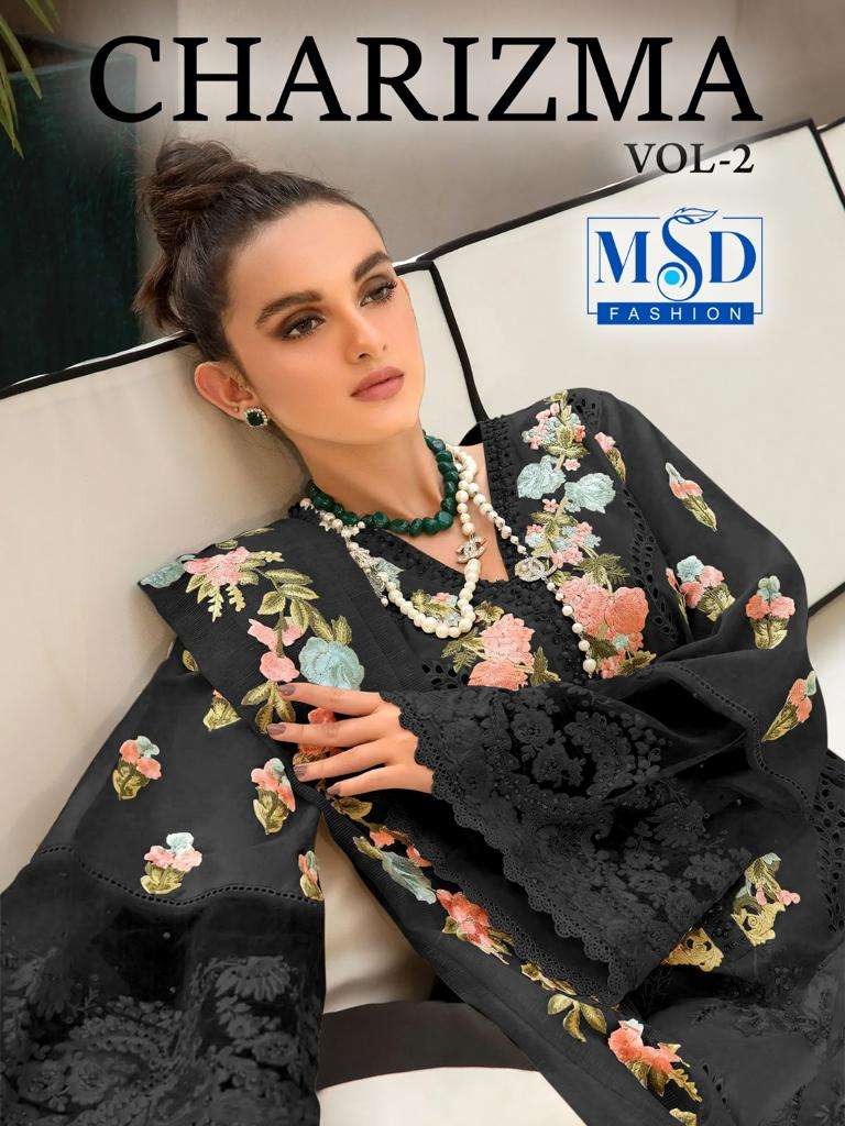 CHARIZMA VOL-02 BY MSD FASHION DESIGNER COTTON PAKISTANI DRESS